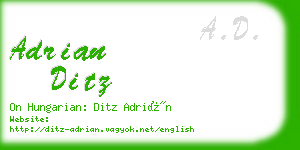 adrian ditz business card